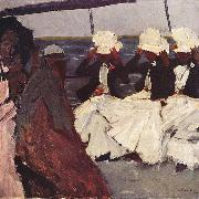 George Hendrik Breitner Promenadendeck mit drei Damen USA oil painting artist